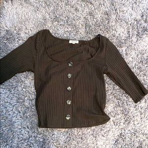 Army green crop top!